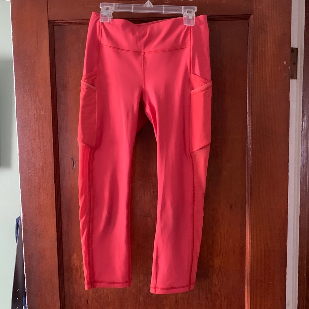 Lululemon Quarter Length Salmon Color Leggings